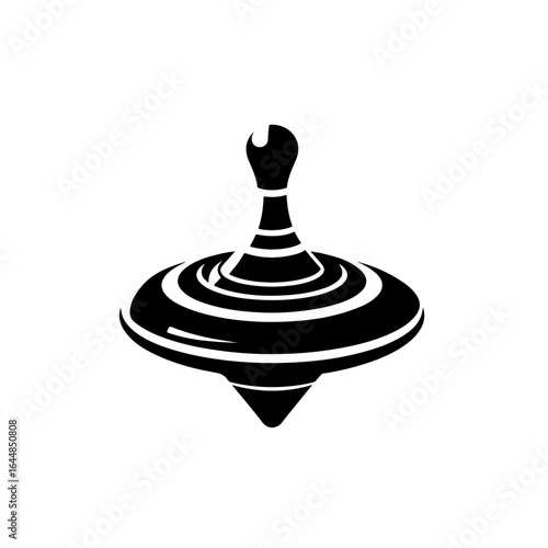 spinning top silhouette , spinning top vector
