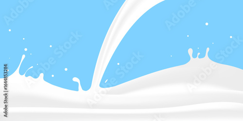 milk splash waves, like the ocean used as wallpaper, poster, and banner design