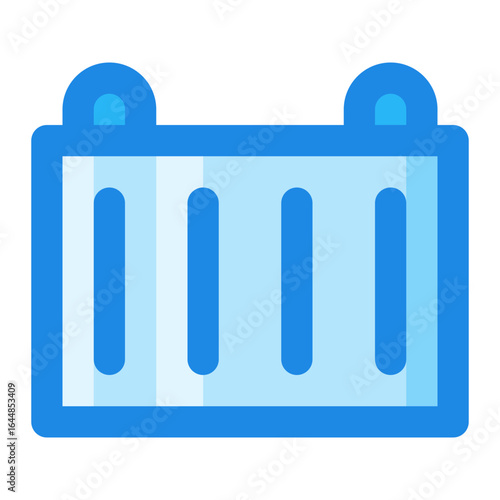 cargo shipment blue filled color icon.