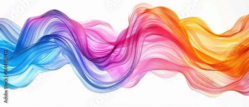 Colorful Water Hose with Many Colors in Squiggly Shape on white background