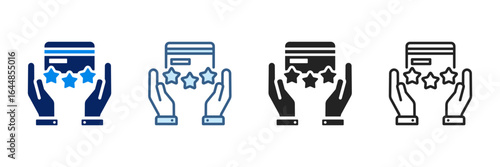 Loyalty Icon Set Multiple Style Vector Illustration