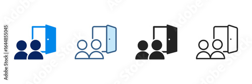 Guest Icon Set Multiple Style Vector Illustration