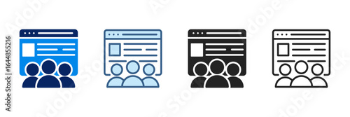 Visitor Icon Set Multiple Style Vector Illustration