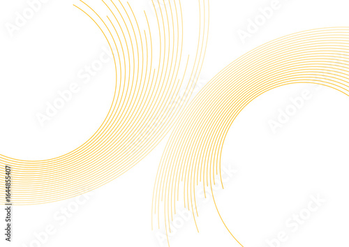 Orange white minimal round lines abstract futuristic tech background. Vector digital art design