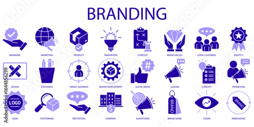 Set of Branding Icons or symbols Vector fully editable file.