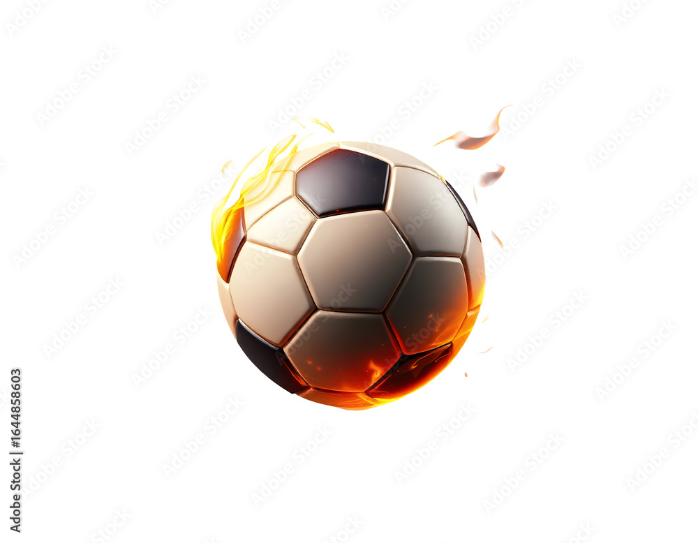 Obraz premium Burning Soccer Ball