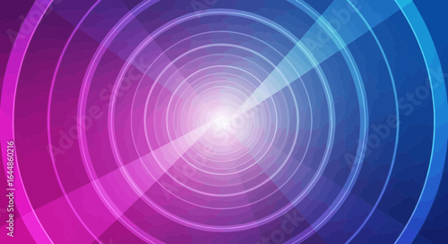 Circular gradient with vibrant purple, magenta, and blue abstract backdrop