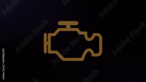 check engine blinking icon indicator car dashboard video footage