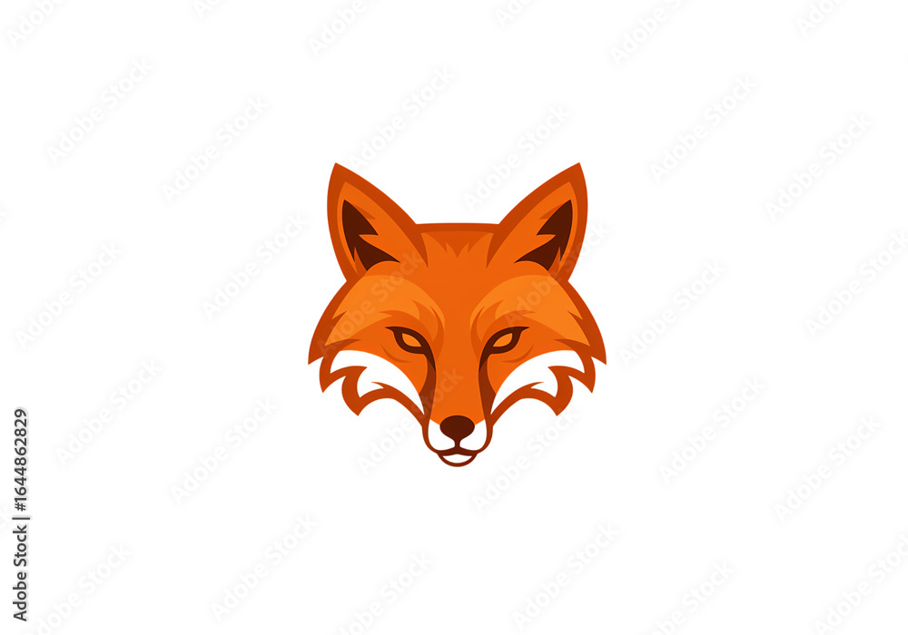Obraz premium Pixel Art Fox Head Fierce Orange Animal Design isolated on transparent background