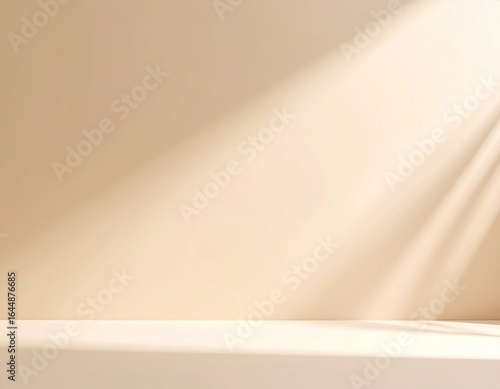 Minimalist Peach Background with Soft Shadows