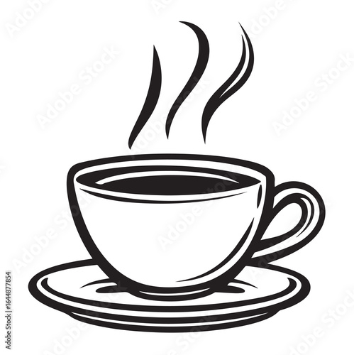 coffee cup of hot drink silhouette