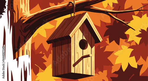 A Birdhouse in Autumn