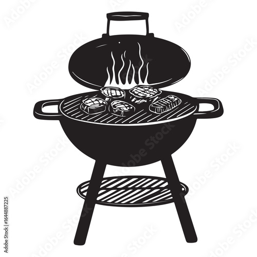 vector icon of a grill silhouette