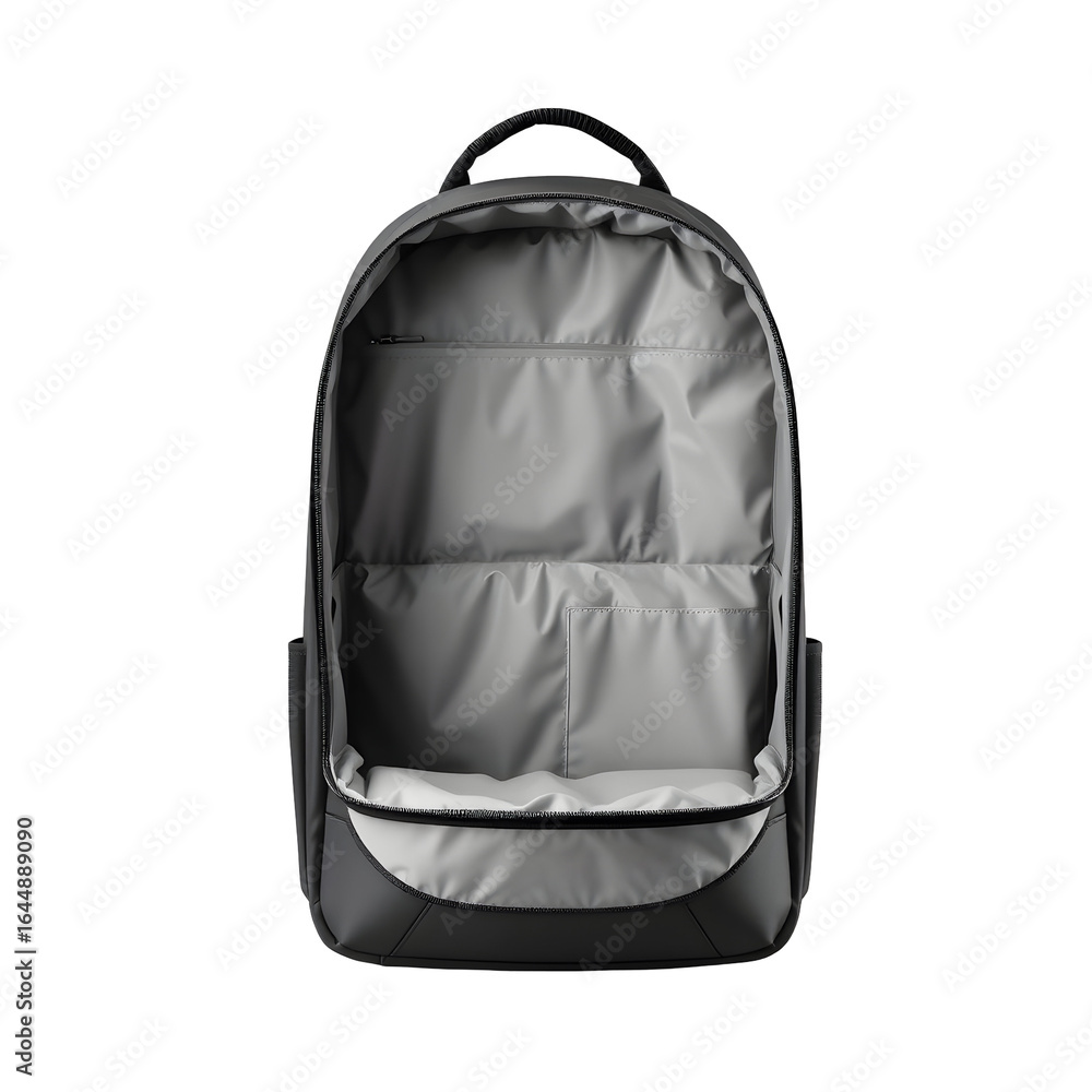 Naklejka premium Open Backpack with Empty Interior