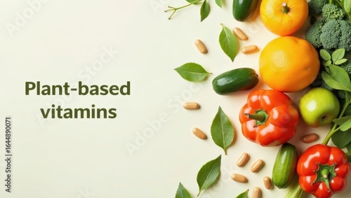 Assorted fresh vegetables colorful healthy plant-based vitamins concep