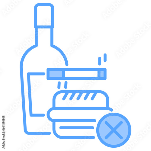 Bad Habits Blue Icon