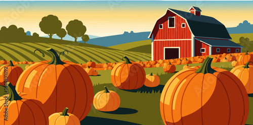 The Pumpkin Patch - A Classic Autumn Scene