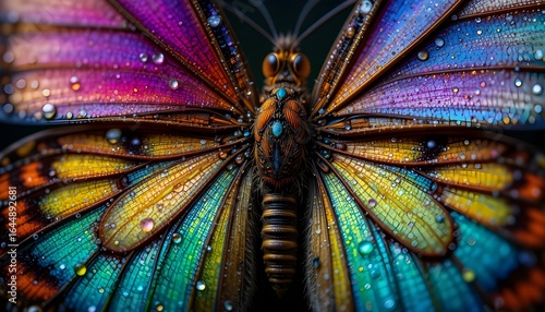 Canvas Print Stunning butterfly with vibrant colors and intricate details, a captivating natu