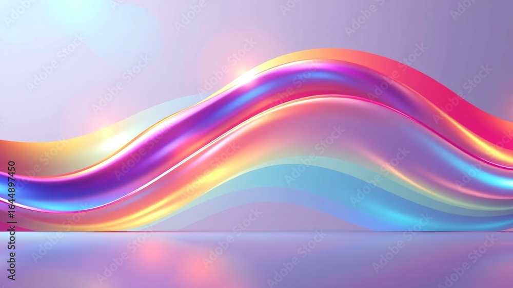 Fototapeta premium Holographic rainbow gradients, futuristic creative design, dynamic digital composition, elegant artistic illustration, professional vector elements, modern unique layouts, versatile graphic resources.