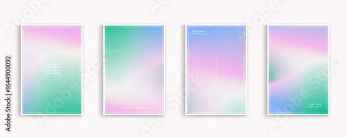 Pastel gradient backgrounds vector set. soft tender pink, purple, white, blue and blue colours abstract background for app, web design, webpages, banners, greeting cards. Vector design.