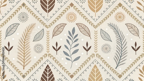 Boho Neutral Loomed Fabric Seamless Pattern