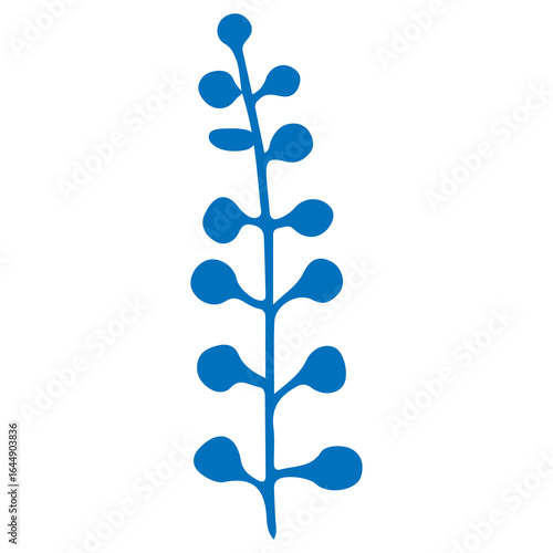  hand drawing green leaf isolated doddle illustration. 