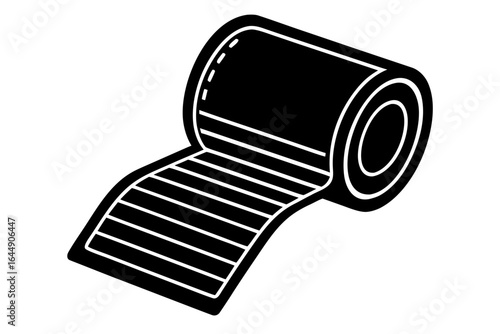 Adhesive bandage roll medical healthcare equipment silhouette vector illustration