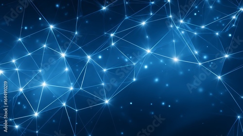 Wallpaper Mural Abstract Blue Digital Universe Background with Glowing Stars Cosmic Lines and Celestial Light Effects. Torontodigital.ca