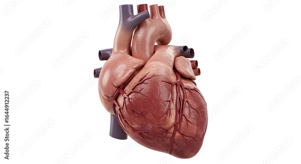 Naklejka premium human heart isolated on white