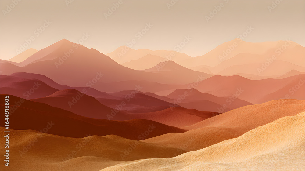 Naklejka premium sunset in the mountains