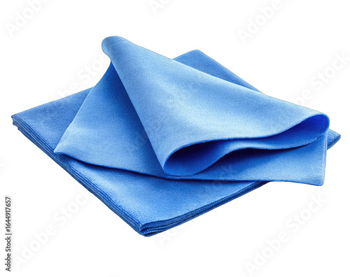 Folded light blue cleaning cloths