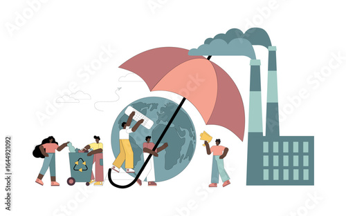 Protecting the planet from pollution, emissions of harmful substances into the environment.eps