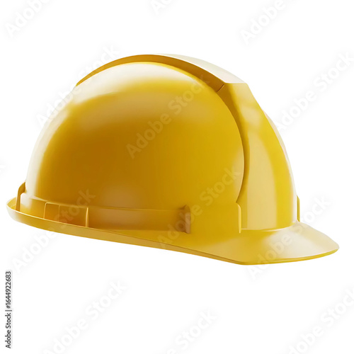 Yellow Construction Hard Hat Isolated on Transparent Background