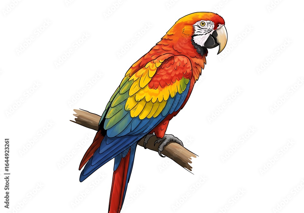 Obraz premium colorfull parrot illustration
