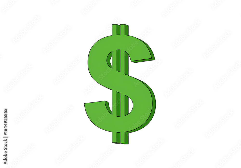 Obraz premium Green Pixelated Dollar Sign on Black Background isolated on transparent background