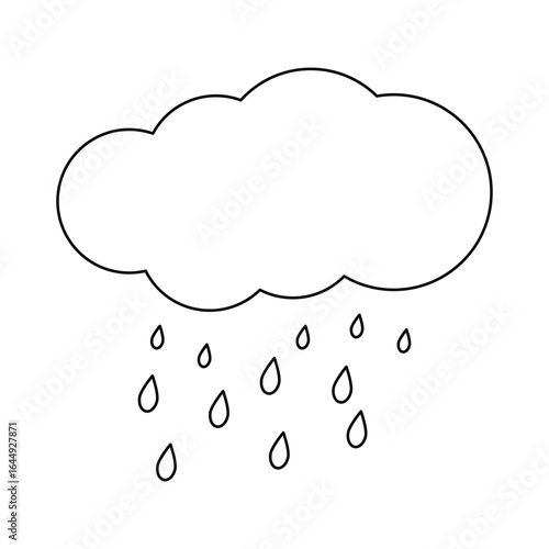 vector illustration of rain cloud