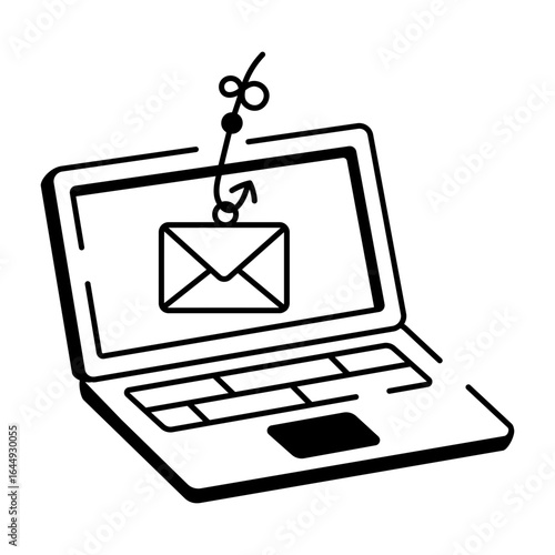 A hand drawn style icon showing spoofing

