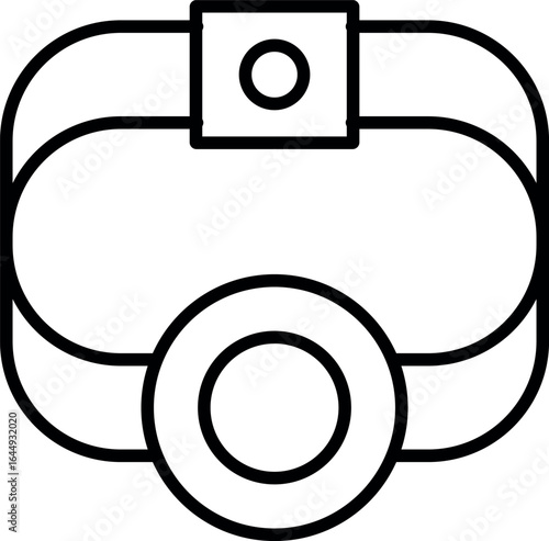 Trekking Headlamp Icon Vector. Camping torch Logo