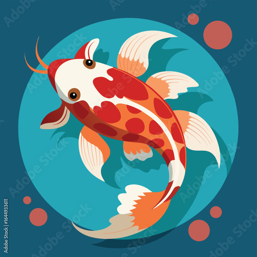 japanese koi fish swimming in pond   (1).eps
