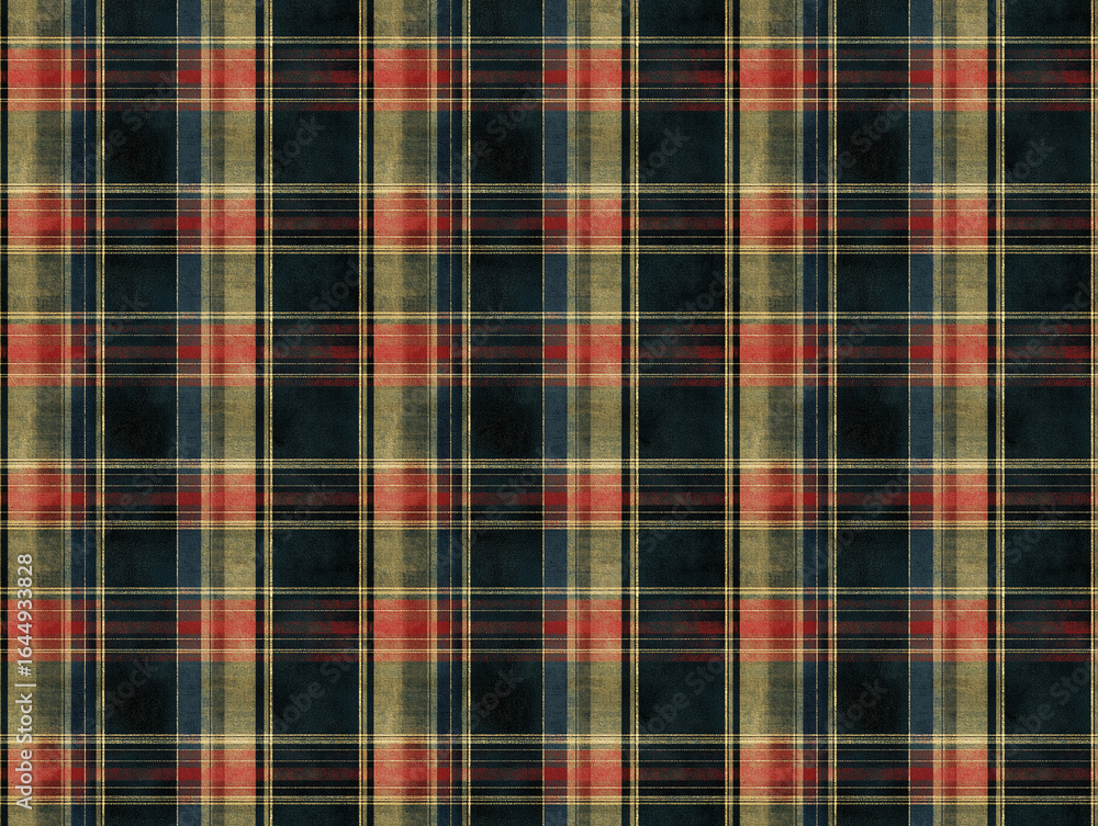 Obraz premium Classic Christmas plaid in red, green, and yellow