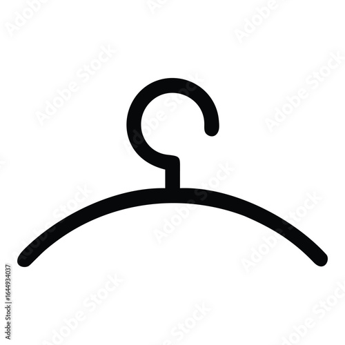 Minimalist Clothes Hanger Vector Icon Fashion and Laundry