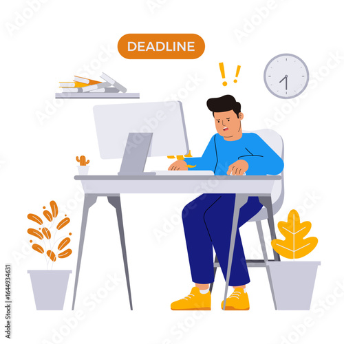 Deadline Office Illustration