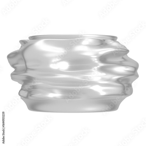 Blank Flattened Aluminum Can Mockup for Product Design