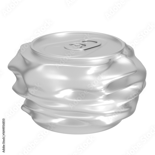 Blank Flattened Aluminum Can Mockup for Product Design