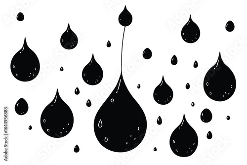 bubble like watercolor drops floating above a soft (1).eps