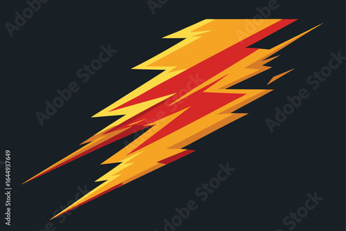 paint streaks forming a lightning bolt  .eps