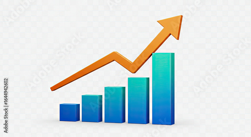 Free Download business graph with golden coins on transparent background  - GFXLoad