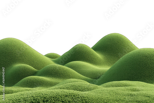 Rolling green hills, smooth texture