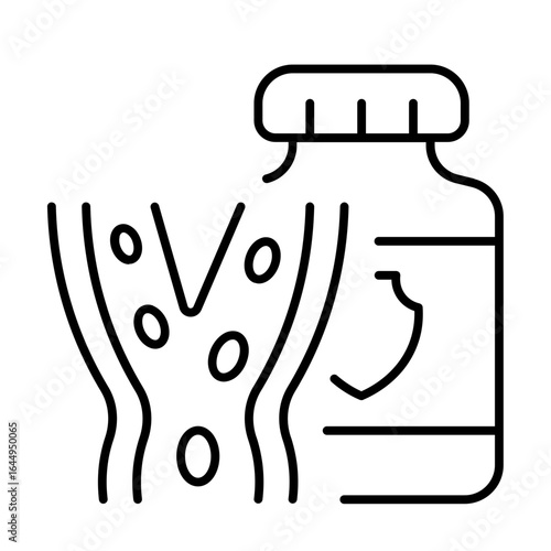 blood vitamins icon with thin style