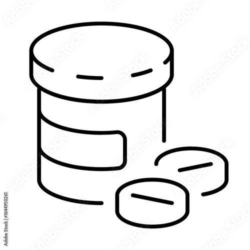 vitamin icon with thin style